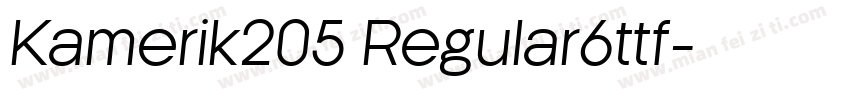 Kamerik205 Regular6ttf字体转换